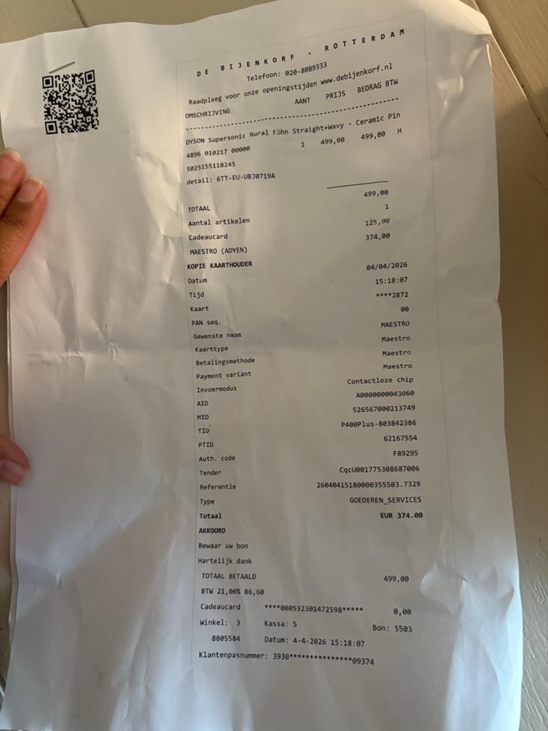 Dyson Supersonic Nural Föhn met opzetstukken, Ophalen of Verzenden, Zo goed als nieuw, Haarverzorging