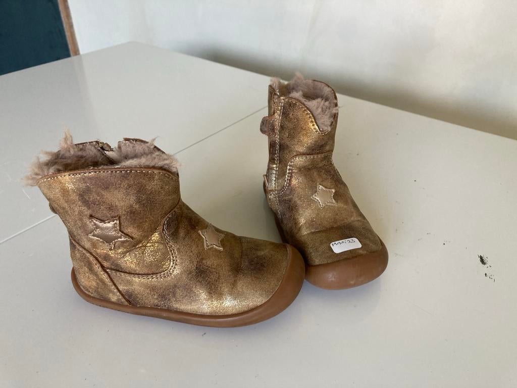 Gouden Shoesme laarzen met sterren, maat 23, Kinderen en Baby's, Kinderkleding | Schoenen en Sokken, Ophalen of Verzenden, Gebruikt