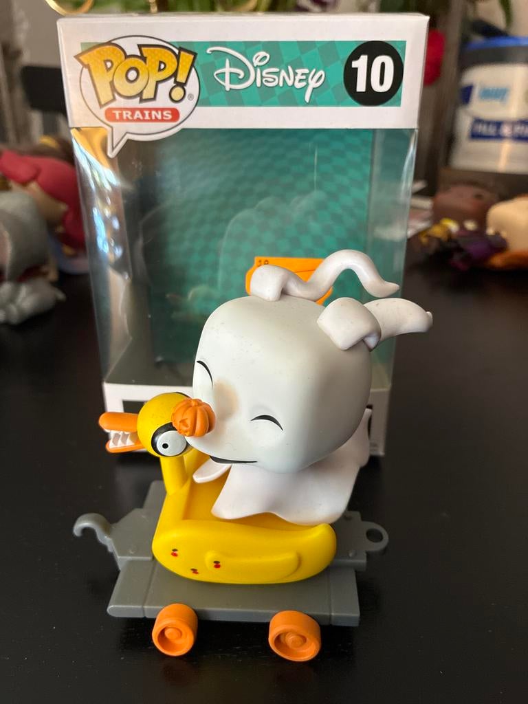 Funko Pop! Disney Trains 10 Zero in Duck Cart, Verzamelen, Disney, Ophalen of Verzenden, Overige figuren, Zo goed als nieuw, Beeldje of Figuurtje