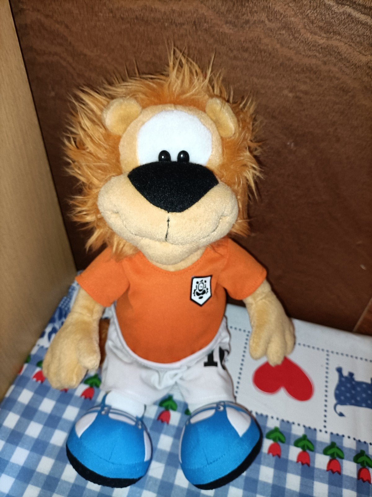 Loekie de Leeuw knuffel oranje voetbal International, Ophalen of Verzenden, Zo goed als nieuw, Overige typen