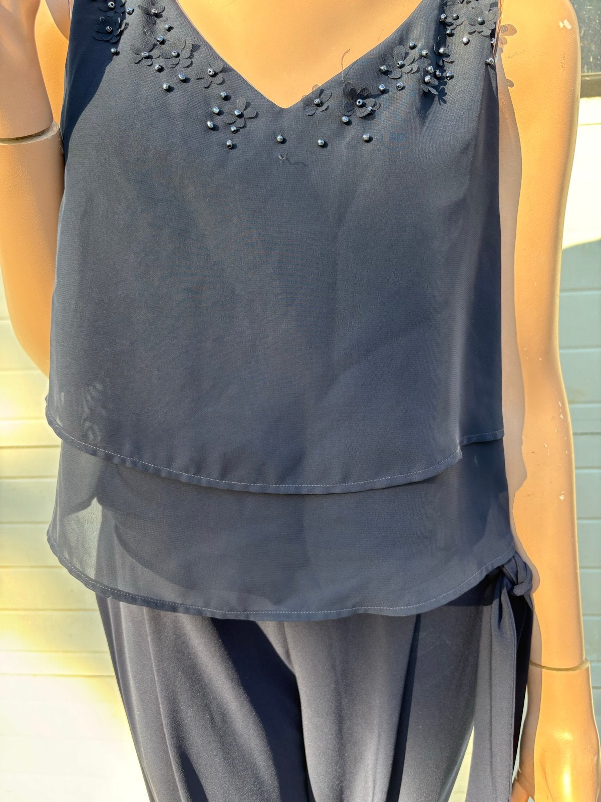 Vera Mont Jumpsuit Donkerblauw Maat 42/44 (L), Kleding | Dames, Blauw, Maat 42/44 (L), Ophalen of Verzenden, Zo goed als nieuw