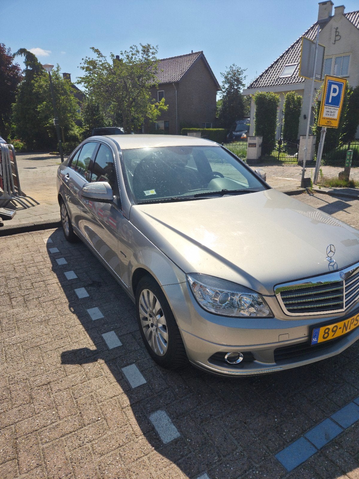 Mercedes-Benz C-Klasse 1.8 C200 Kompressor Sedan 2007 Grijs, Auto's, 745 kg, Achterwielaandrijving, 1800 kg, 4 cilinders