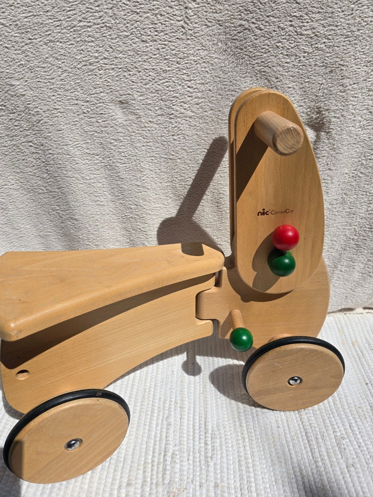 Nic CombiCar houten loopfiets/loopwagen, Ophalen of Verzenden, Gebruikt, Rij- of Hobbelspeelgoed