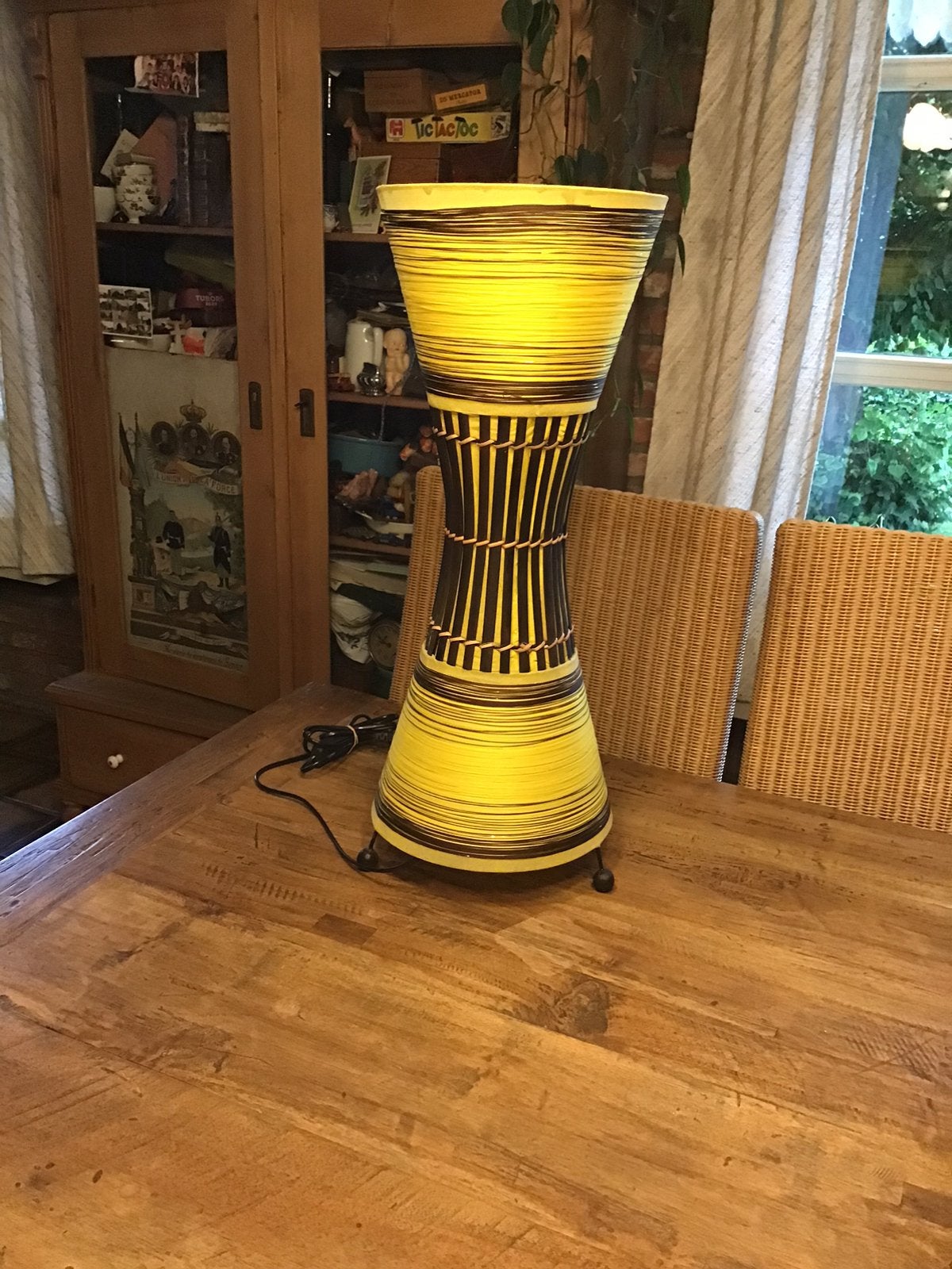 Vintage schemerlamp, Ophalen of Verzenden, Gebruikt, Minder dan 100 cm