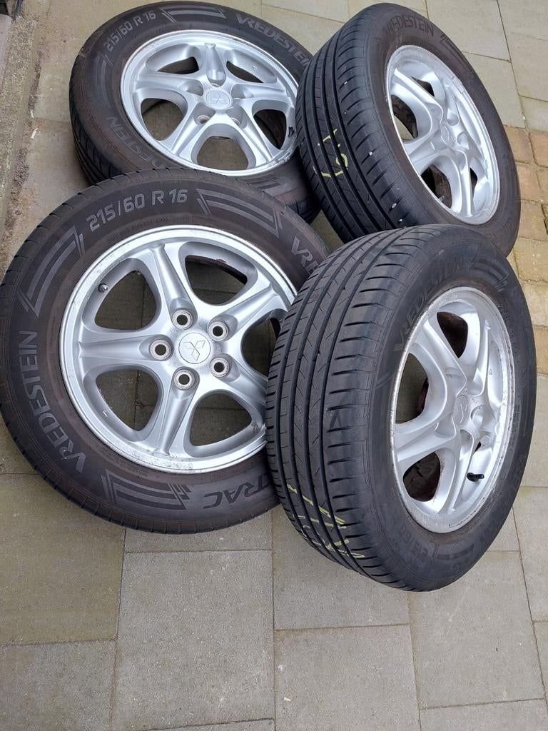 Te koop: org. velgenset  Mitsubishi  Outlander 1 Sport, Ophalen, 16 inch, Banden en Velgen, Zomerbanden