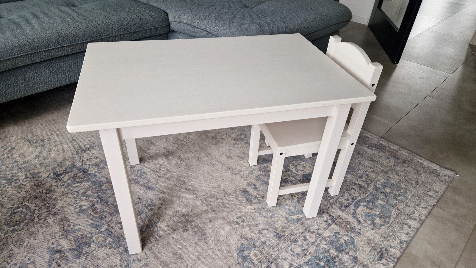 IKEA Sundvik kindertafel met 1 stoel - Wit, Ophalen, Gebruikt, Tafel(s) en Stoel(en)