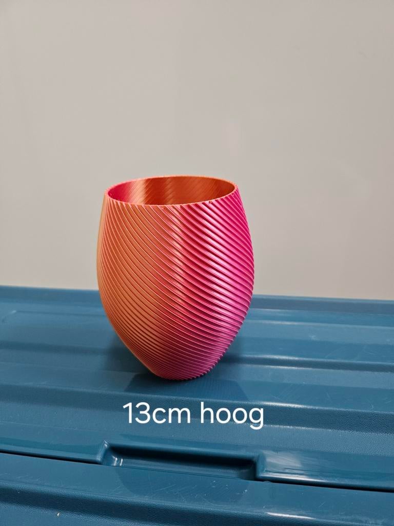 Waterdichte 3d  vaas 13cm, Kunststof, Overige kleuren, Nieuw, Ophalen of Verzenden