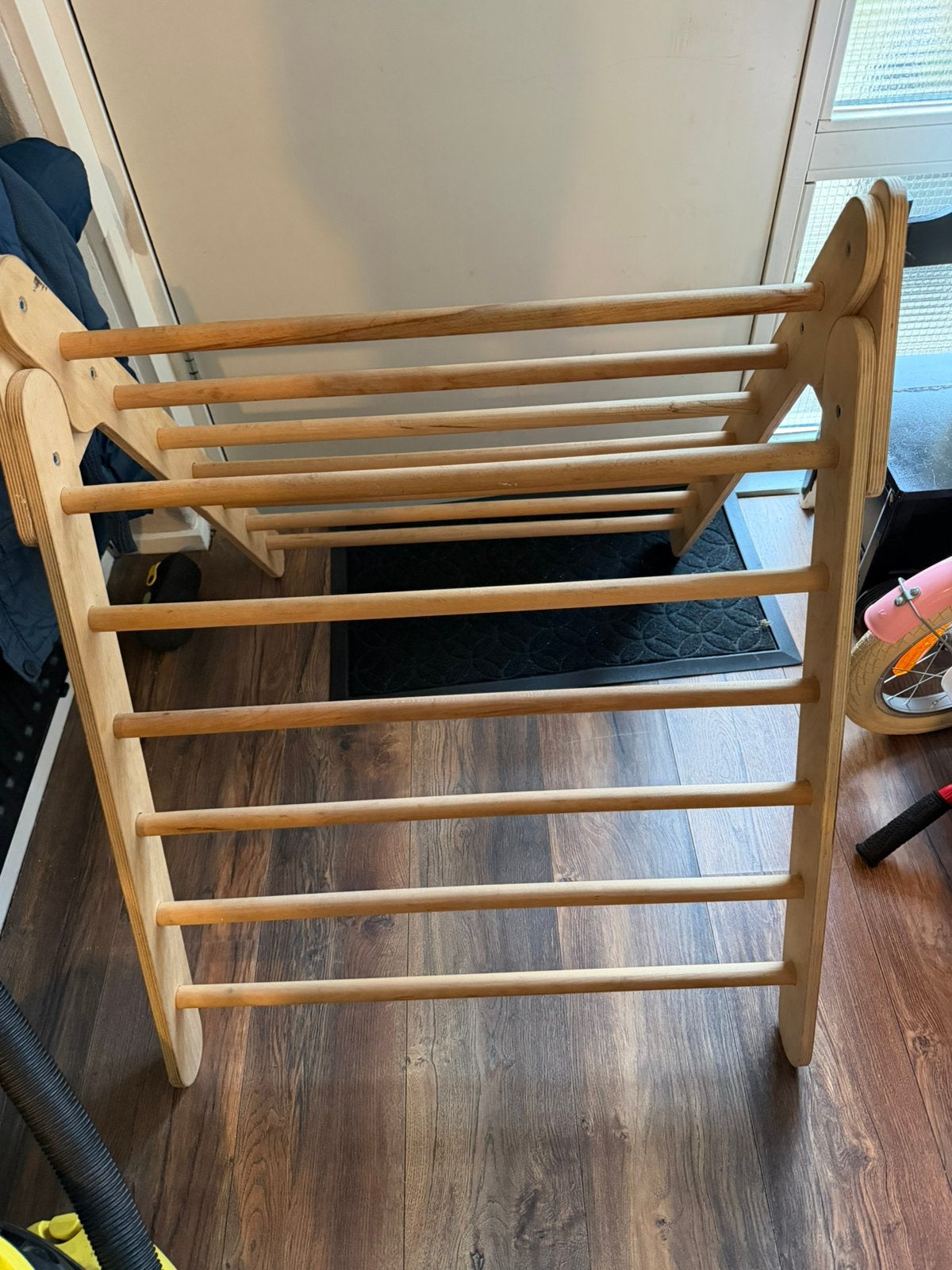 Grootverstelbaar houten klimrek met glijbaan, Kinderen en Baby's, Ophalen, Zo goed als nieuw