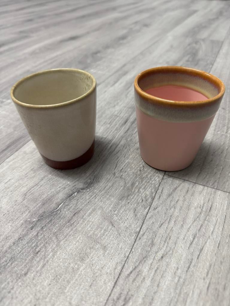 HK Living 70s Ceramics: Koffie mokken, Huis en Inrichting, Keuken | Servies, Ophalen of Verzenden, Zo goed als nieuw, Keramiek