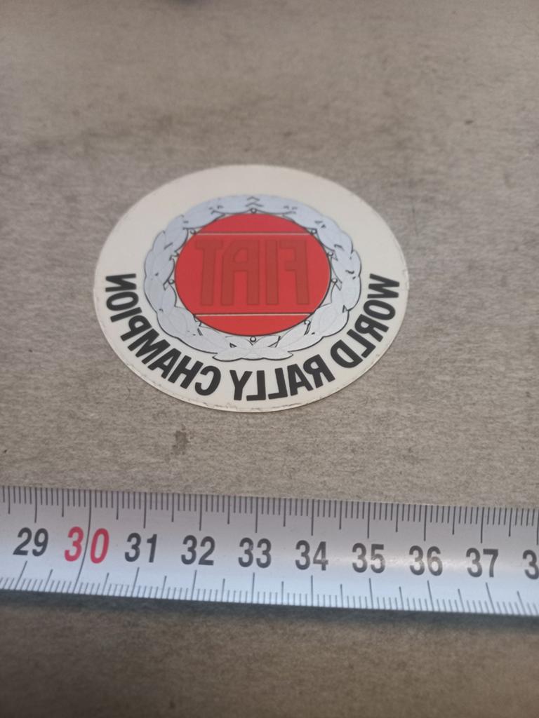 Fiat world rally champion ruitsticker, Ophalen of Verzenden, Zo goed als nieuw