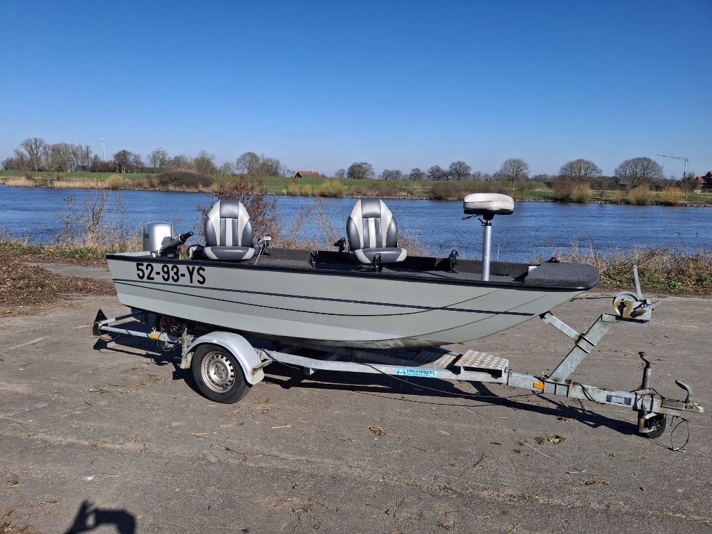 Te koop: Wato 4.00 Visboot met 40 pk Honda, Gebruikt, 4 m, Elektrische start, Ophalen of Verzenden