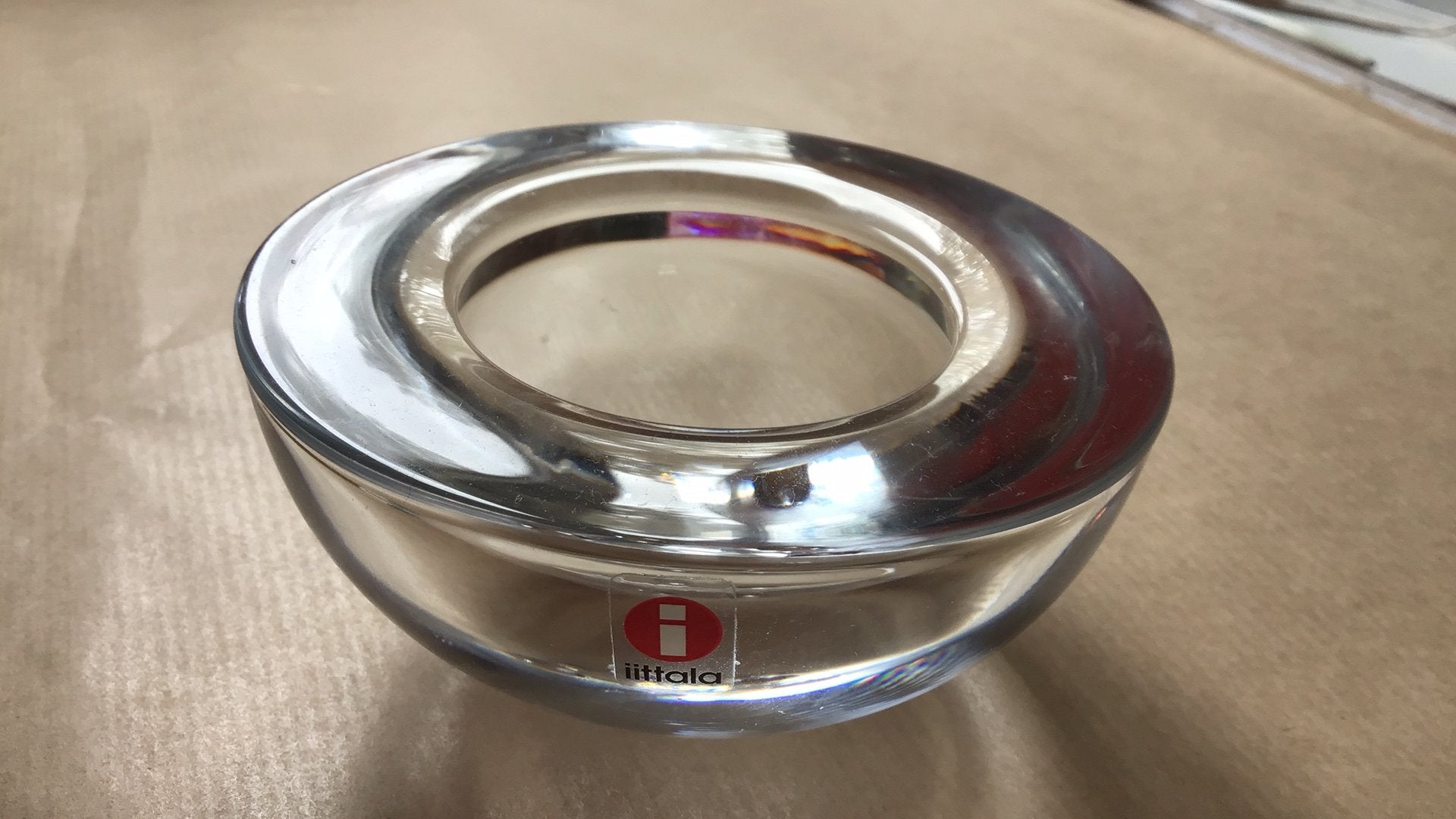 Iittala waxinelichthouder “Ballo”.  Helder, Ophalen of Verzenden, Zo goed als nieuw, Waxinelichthouder, Iittala
