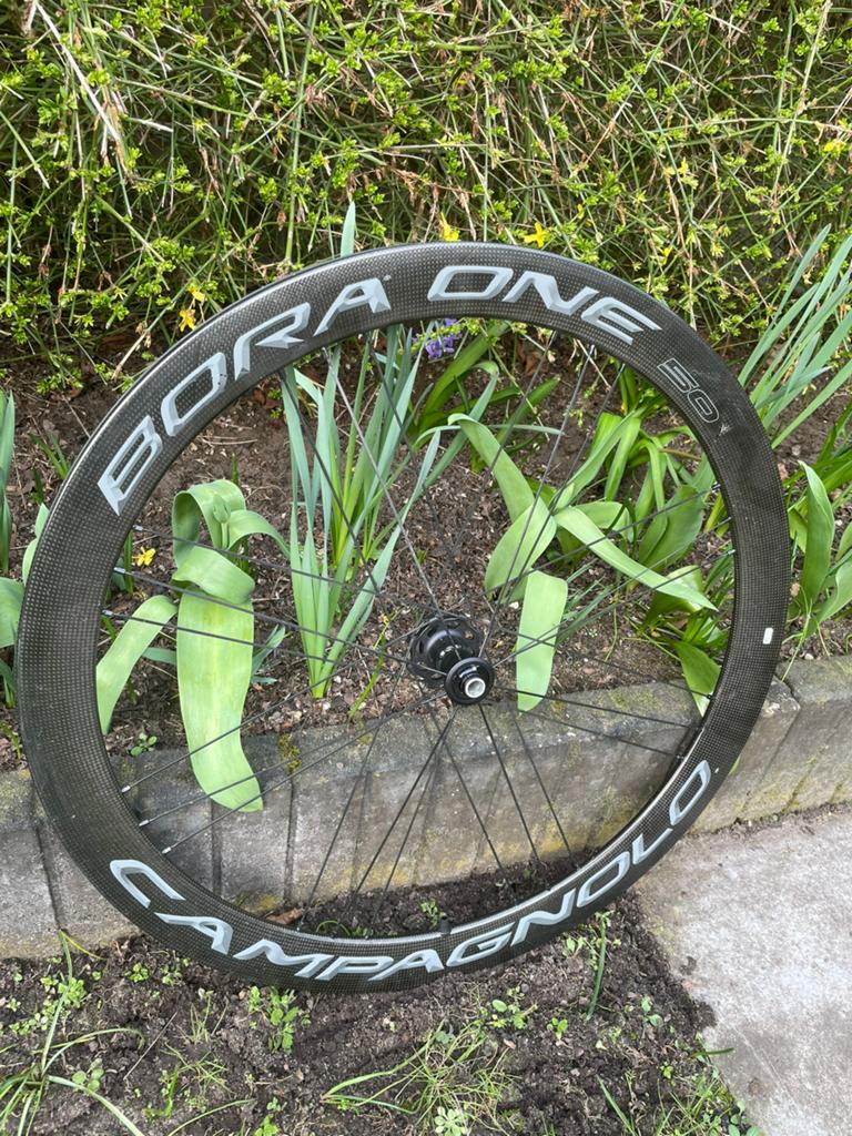 Campagnolo bora one carbon voorwiel, Fietsen en Brommers, Fietsonderdelen, Wiel, Ophalen of Verzenden, Zo goed als nieuw, Racefiets