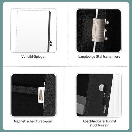 Sieradencabinet – Sieradenkast – Spiegelkast – Make-upkast, Corvance B.V., Verzenden, Nieuw, Corvancebol@gmail.com