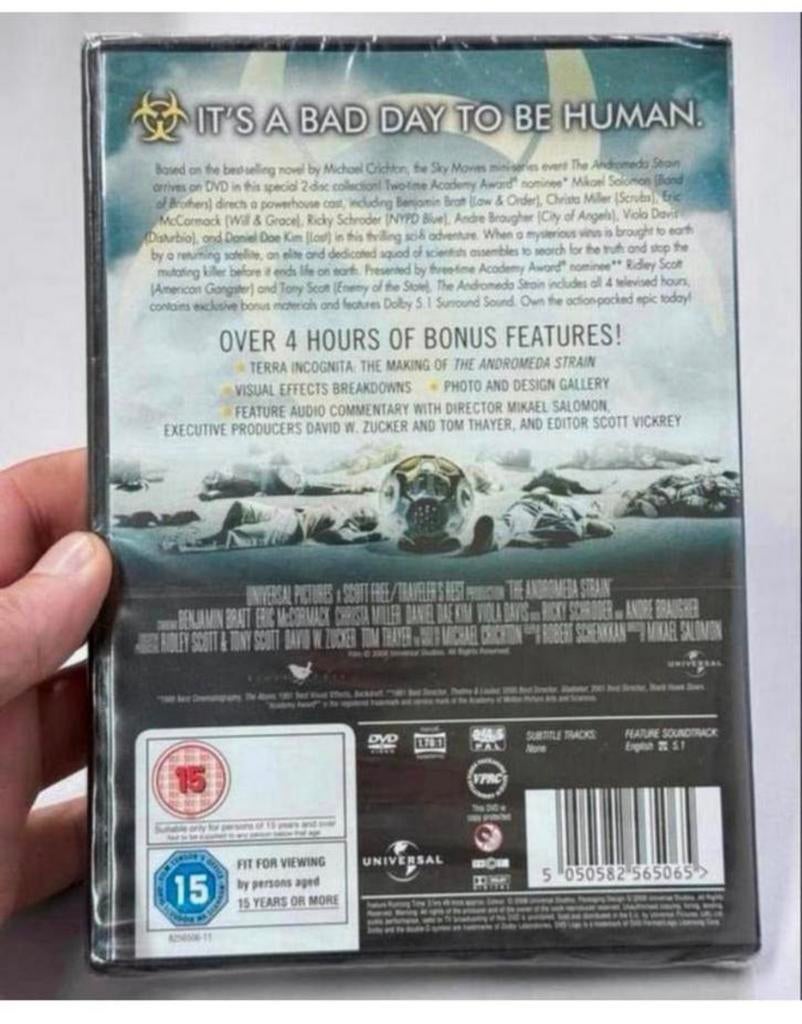 The Andromeda Strain - It’s a bad day to be human Dvd Sealed, Vanaf 16 jaar, Ophalen of Verzenden, Nieuw in verpakking