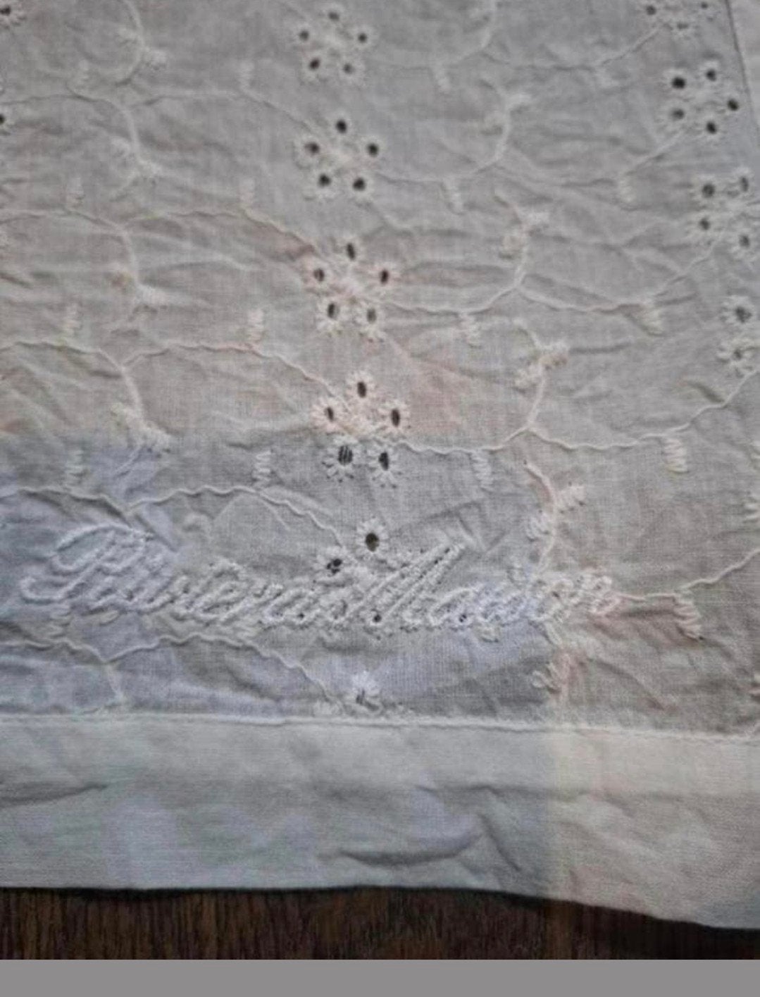 4 broderie servetten van riviera maison, Huis en Inrichting, Ophalen of Verzenden, Nieuw, Wit, Overige typen