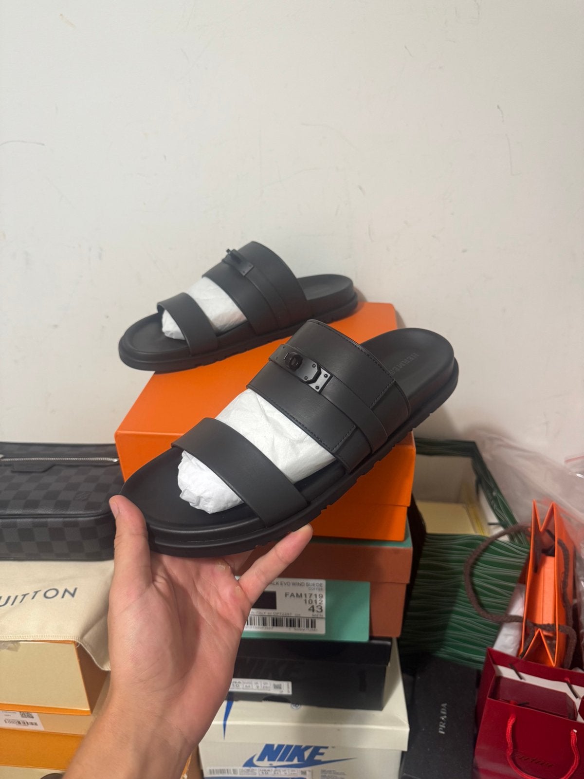 Hermes Jackson Sandal zwart, Ophalen of Verzenden, Nieuw, Zwart
