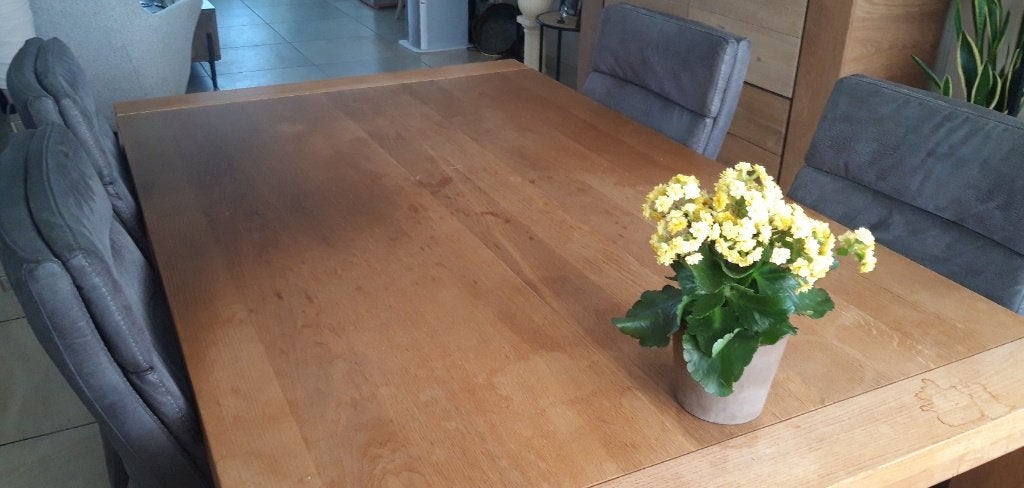 Eetkamertafel met 4 stoelen - € 150, Huis en Inrichting, Ophalen, Gebruikt, 50 tot 100 cm, 150 tot 200 cm