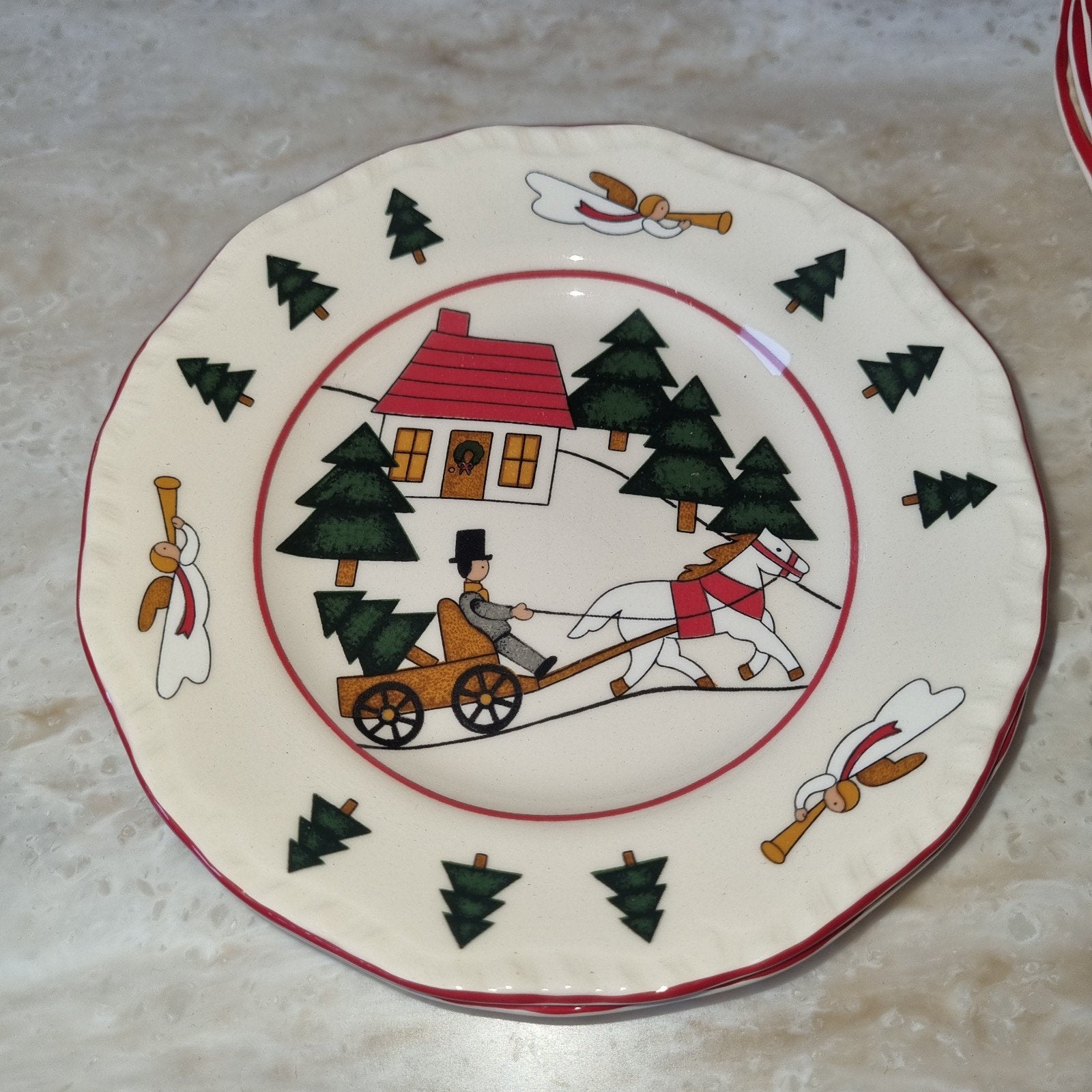 Mason's Christmas Village gebaksschaaltjes serveerschaaltje, Ophalen of Verzenden