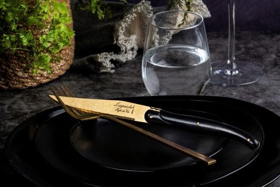 Laguiole steakmessenset Gold Stonewash 6-delig, Info@mystore.nl, Bestekset, Overige typen, Bruggestraat 18