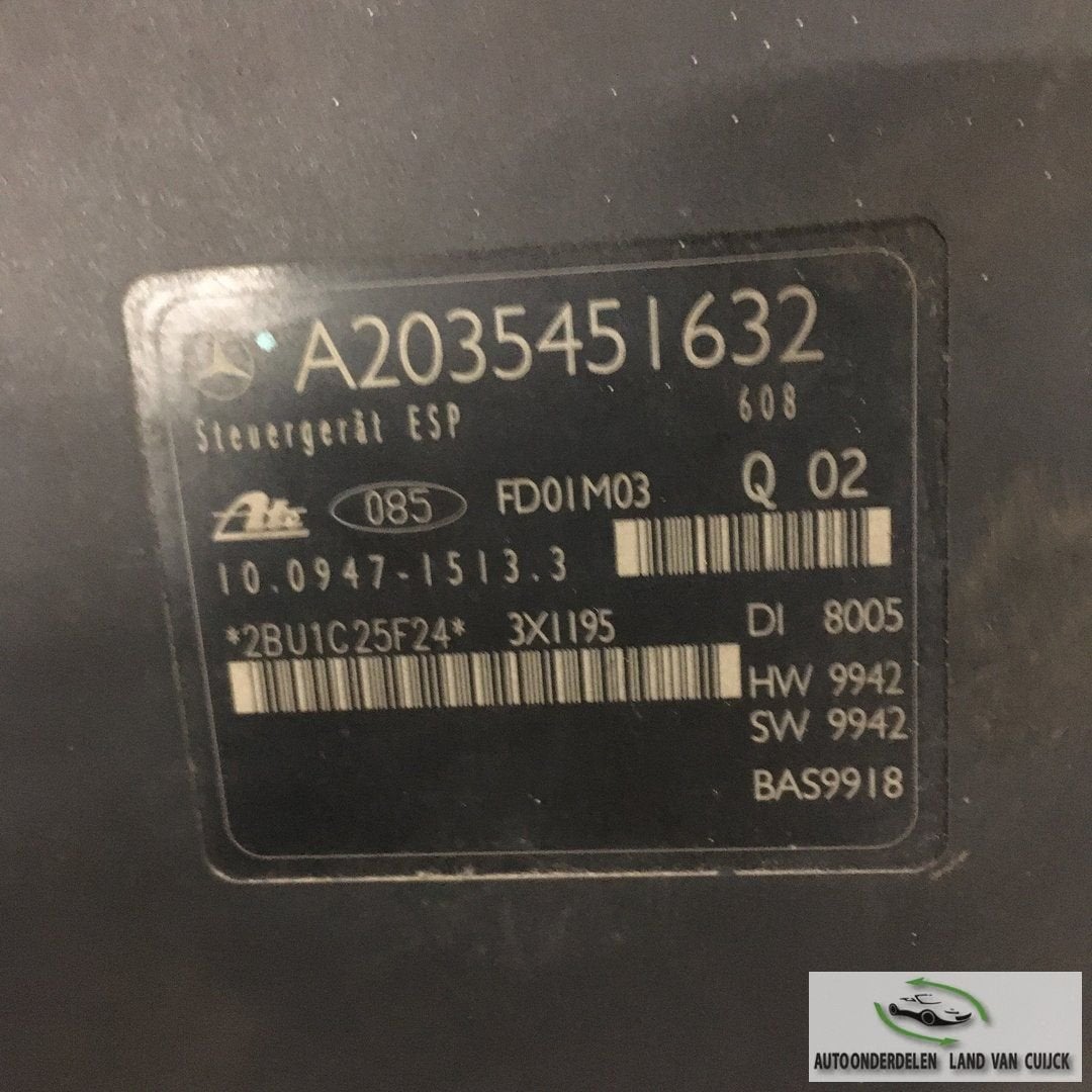Mercedes C203 Coupe 2.0 benzine 2001 Abs Pomp A 203 545 1632, Gebruikt, -, -, Ophalen of Verzenden