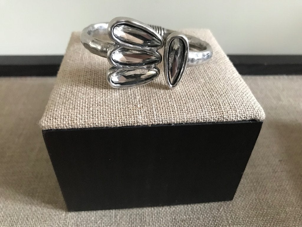 Zamak armband (6c) (48,- = 14,50 ) Wit Swarovski, Met kristal, Overige materialen, Nieuw, Ophalen of Verzenden