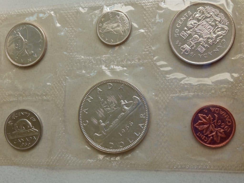 Canada jaarset 1966., Ophalen of Verzenden, Noord-Amerika, Setje, Zilver