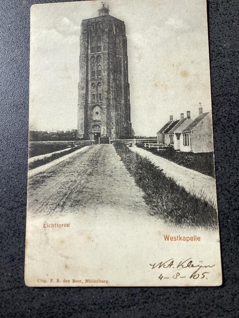 Westkapelle.  Vuurtoren. No 12, Verzenden, Voor 1920, Gelopen, Zeeland