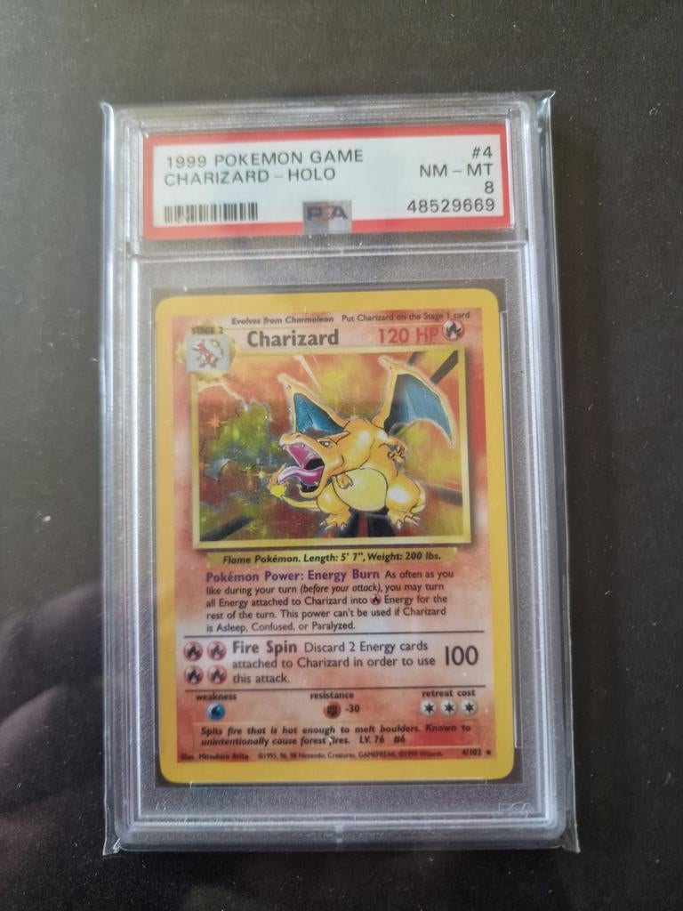 Charizard Holo PSA 8 - 1999 Pokémon Game, Ophalen of Verzenden