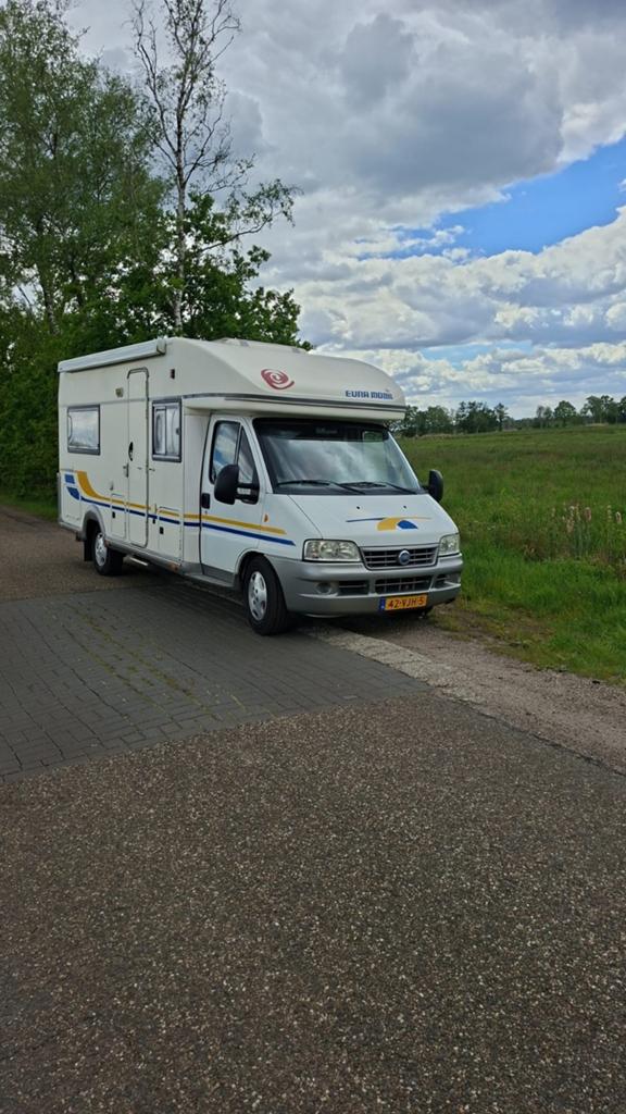 Fiat Eura Mobil 2003 camper te koop, Caravans en Kamperen, Particulier, Half-integraal, Eura Mobil
