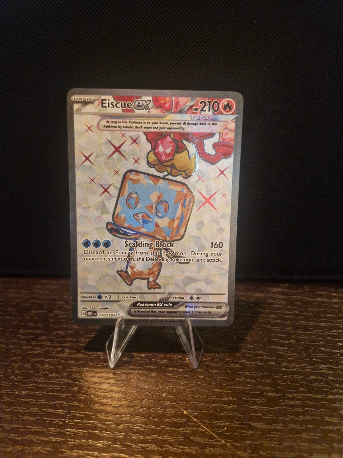 Eiscue ex 210/197 Pokémon kaart, Hobby en Vrije tijd, Ophalen of Verzenden, Zo goed als nieuw, Losse kaart, Foil