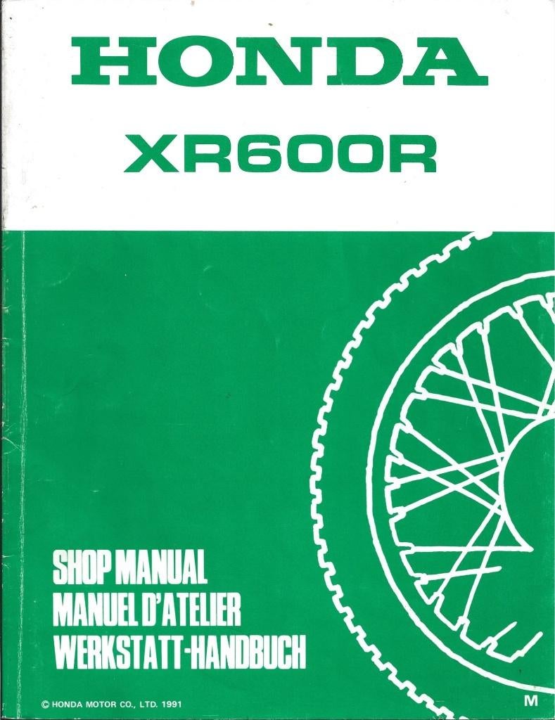 Honda XR600 R addendum shop manual 1991, Ophalen of Verzenden, Honda