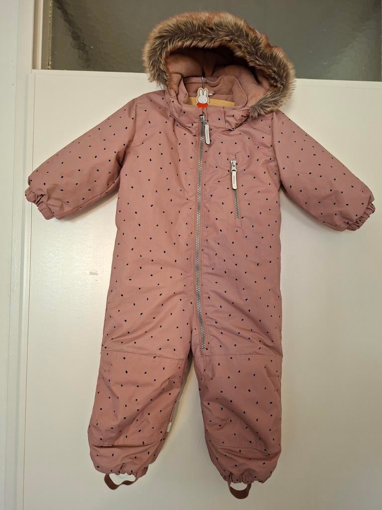 H&M roze skipak met zwarte print - Maat 86, Kinderen en Baby's, Babykleding | Maat 86, Zo goed als nieuw, Meisje, Jasje, Ophalen of Verzenden