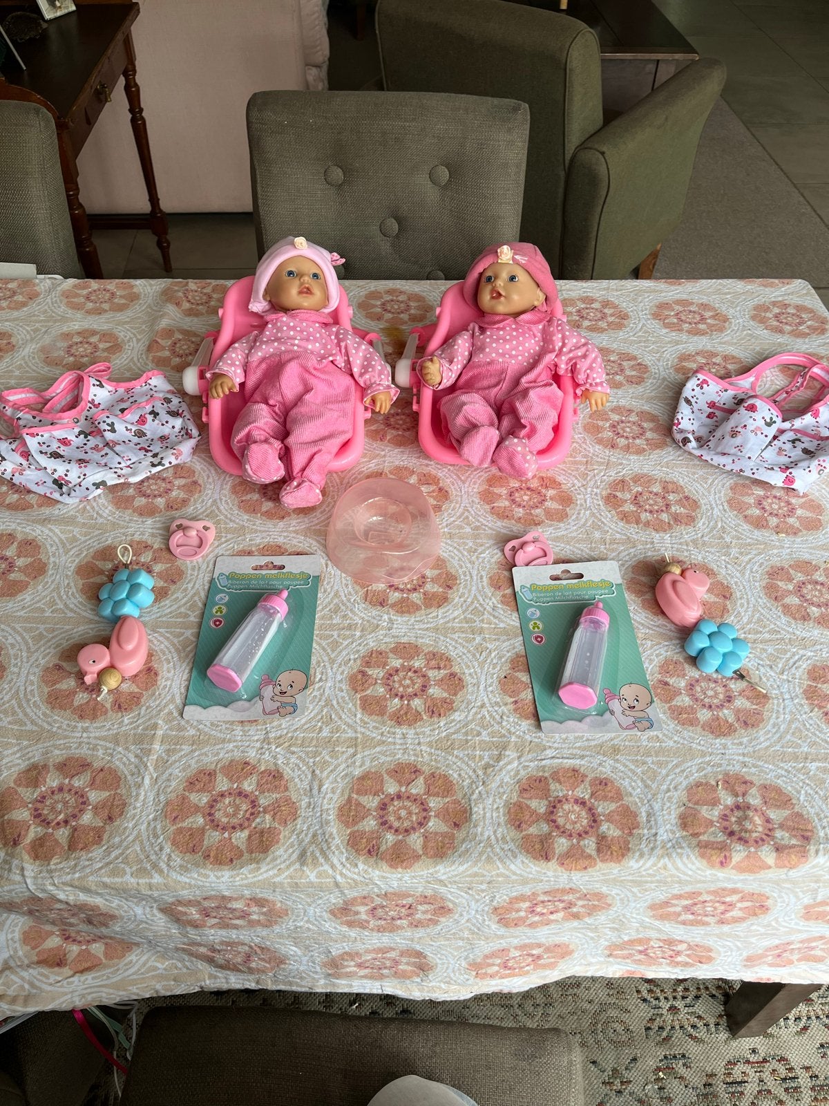Midi Baby Born Tweeling met accessoires, Kinderen en Baby's, Speelgoed | Poppen, Ophalen of Verzenden, Gebruikt, Babypop