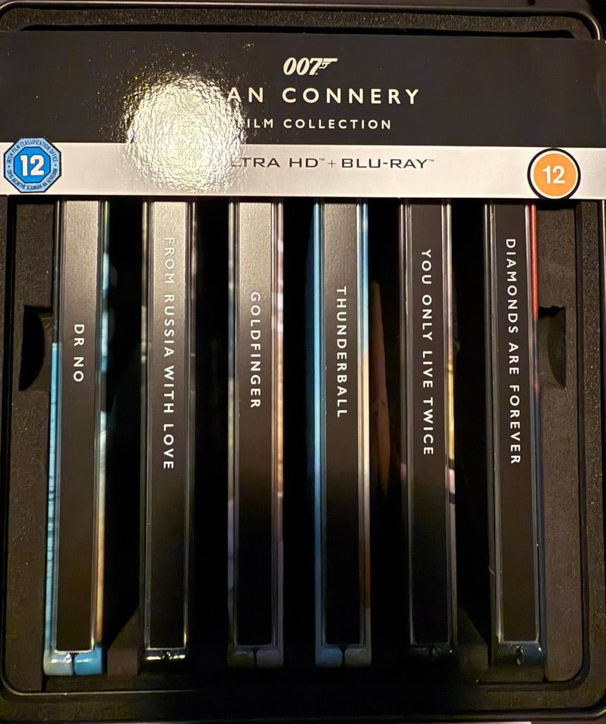 James bond sean connery 4k steelbook collectie, Cd's en Dvd's, Blu-ray, Ophalen of Verzenden, Zo goed als nieuw, Actie