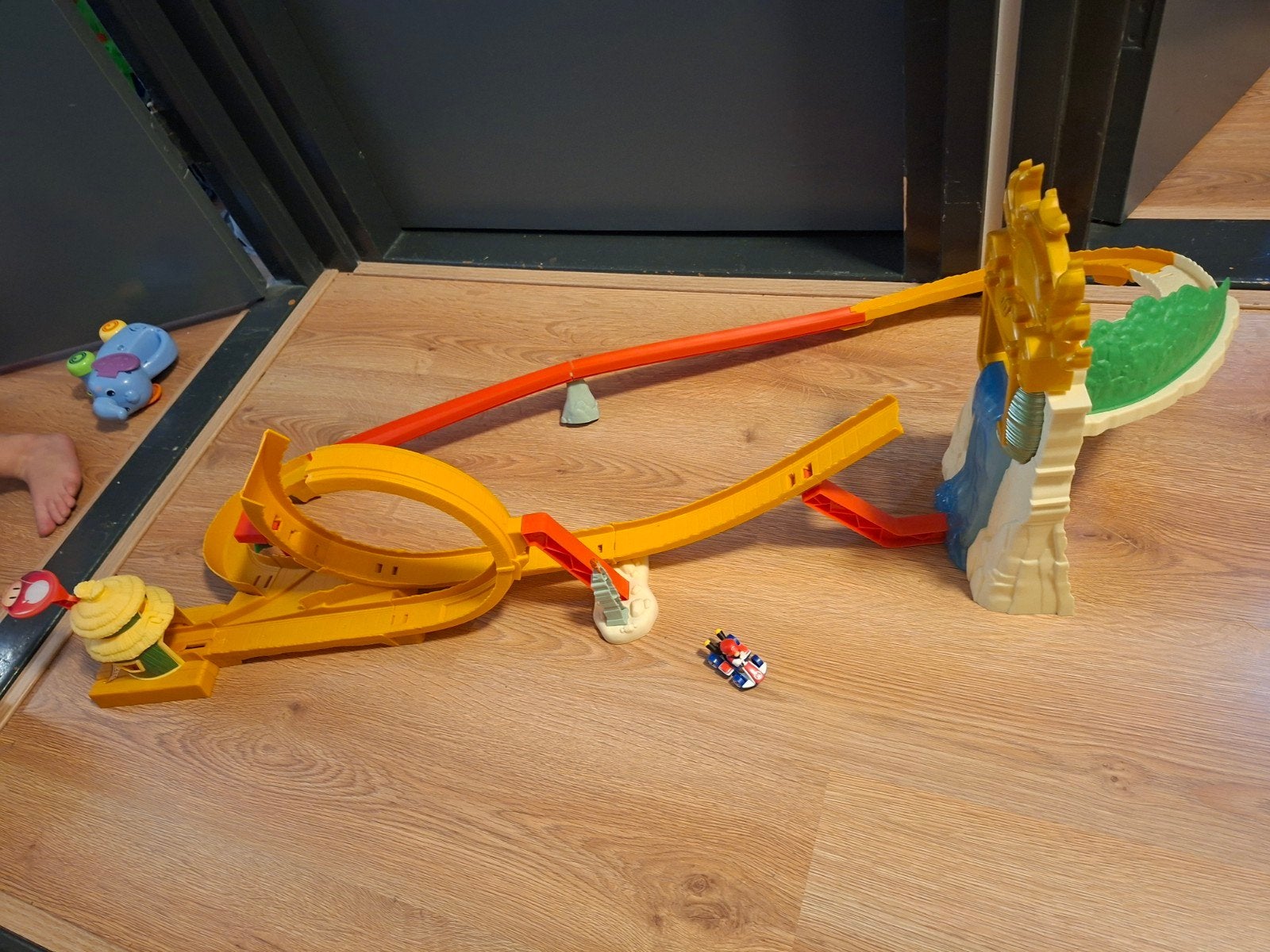 Mario Racebaan met Looping, Racebaan, Ophalen of Verzenden, Zo goed als nieuw, Hot Wheels