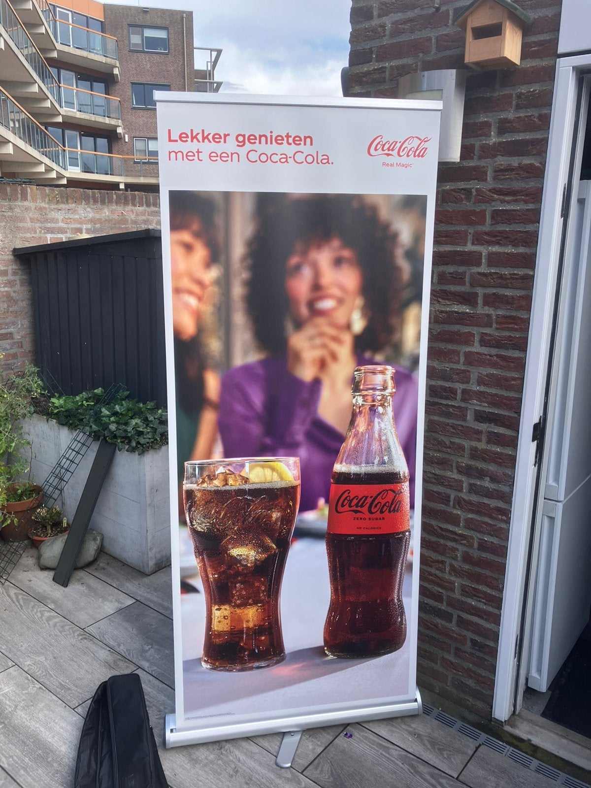 Coca cola roll up banner, Ophalen of Verzenden, Nieuw, Overige typen