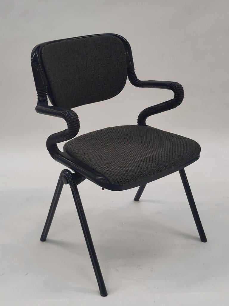 Vintage stoel Castelli Vertebra Open Ark eetkamerstoel, Huis en Inrichting, Stoelen, Ophalen, Gebruikt, ., Zwart