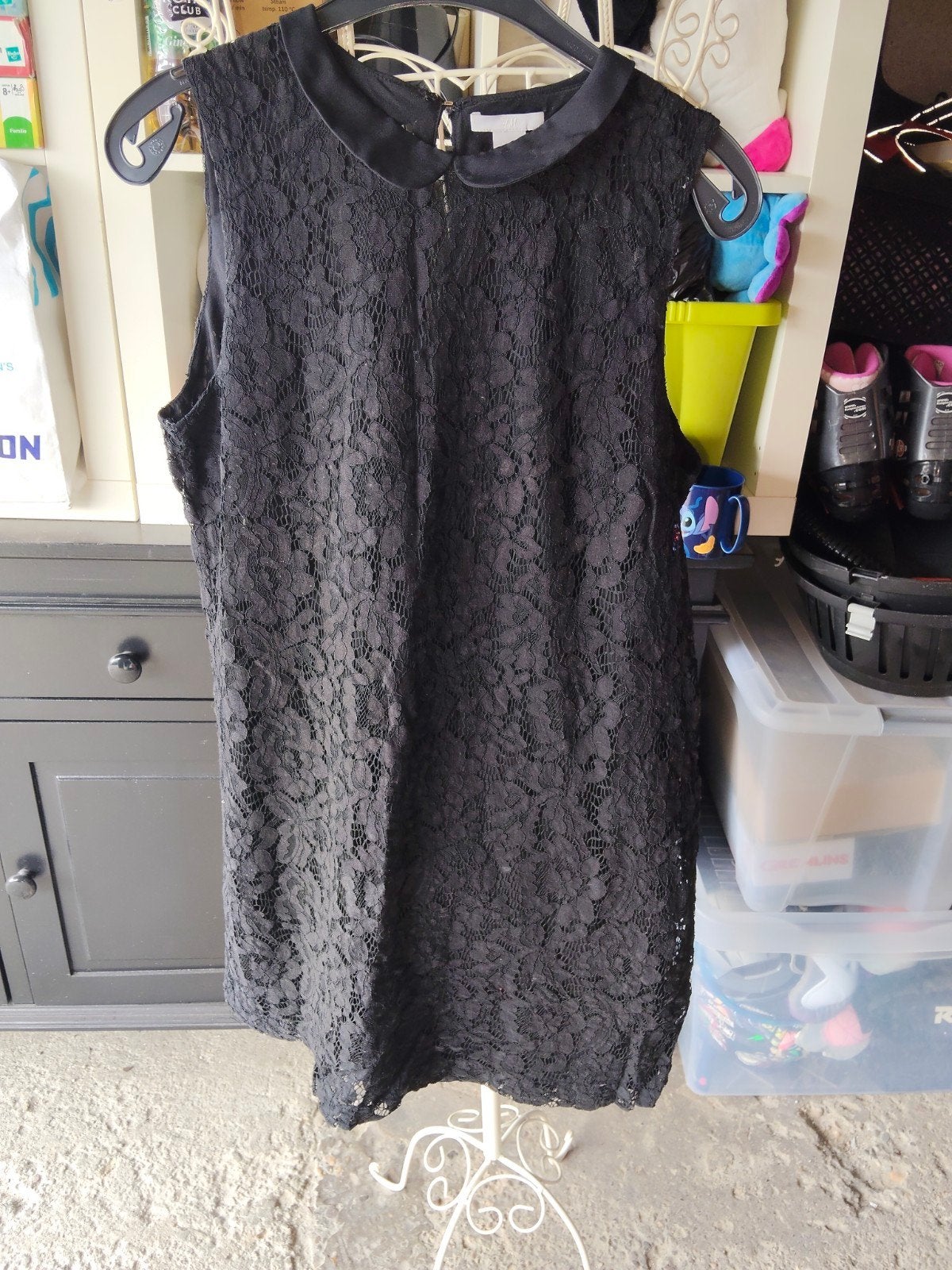 Zwart kanten jurkje H&M maat 46, Kleding | Dames, H&M, Zwart, Maat 46/48 (XL) of groter, Ophalen of Verzenden