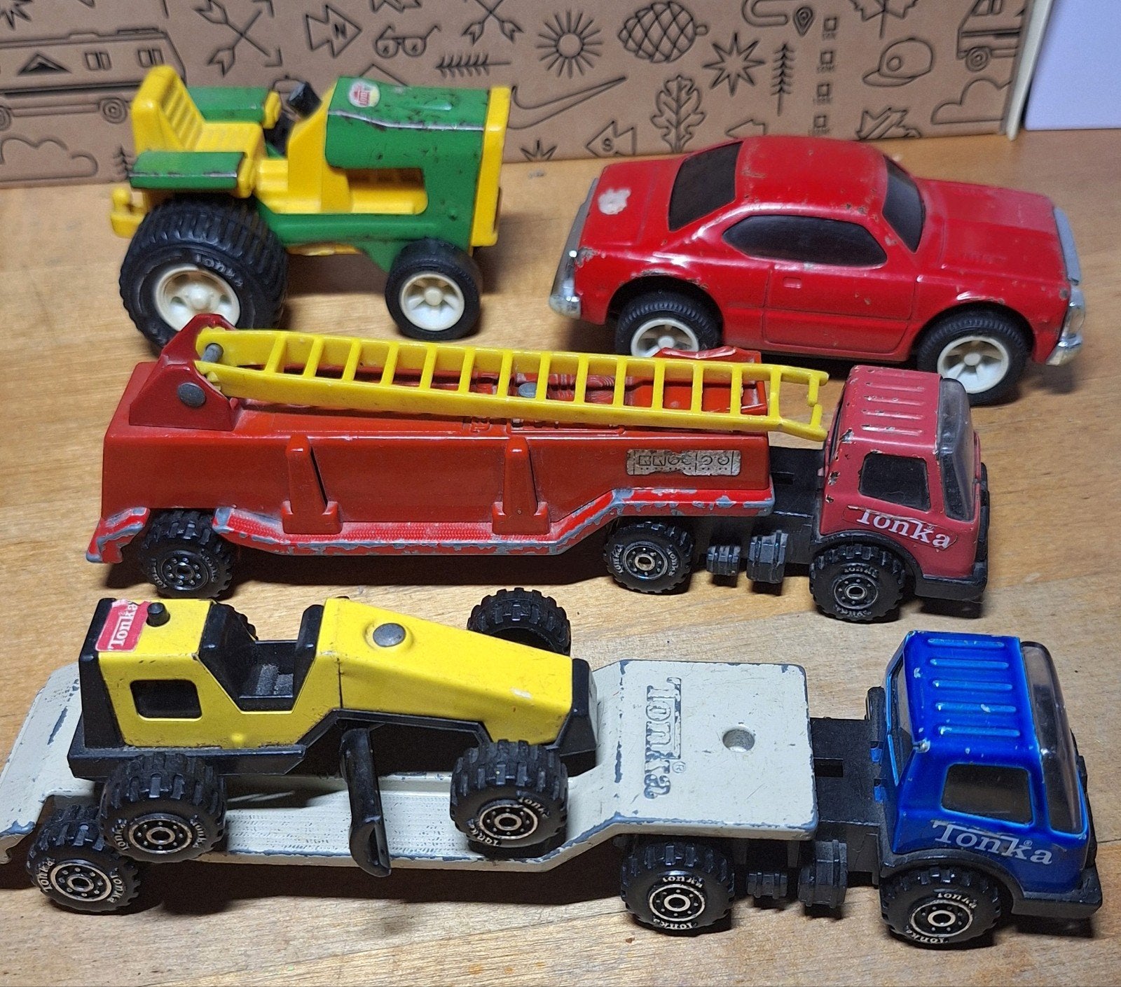 Tonka Tonka, alles Tonka. Brandweer, Tractor, dikke bak man., Verzamelen, Ophalen of Verzenden, Zo goed als nieuw