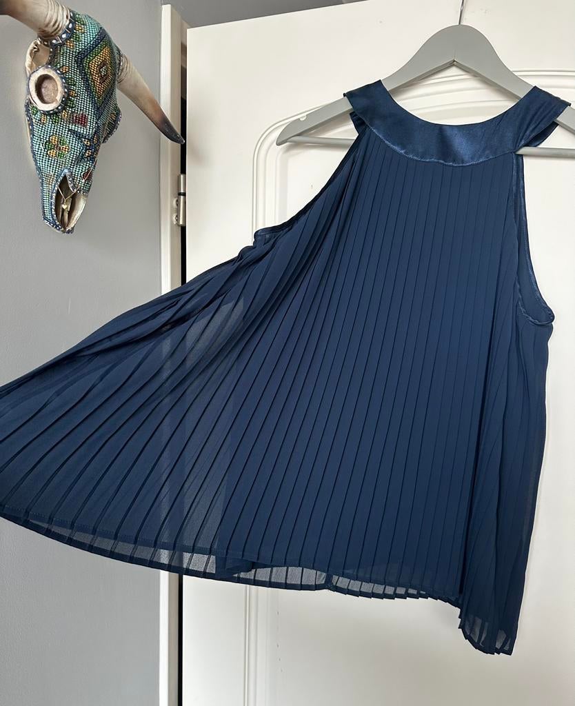 ICHI, plicé top, a lijn , maat L , nieuw, Kleding | Dames, Tops, Maat 38/40 (M), Blauw, Nieuw, Ophalen of Verzenden