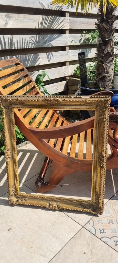 Gouden Barok Lijst - Antiek, Ophalen, Gebruikt, 50 tot 75 cm, 50 tot 75 cm