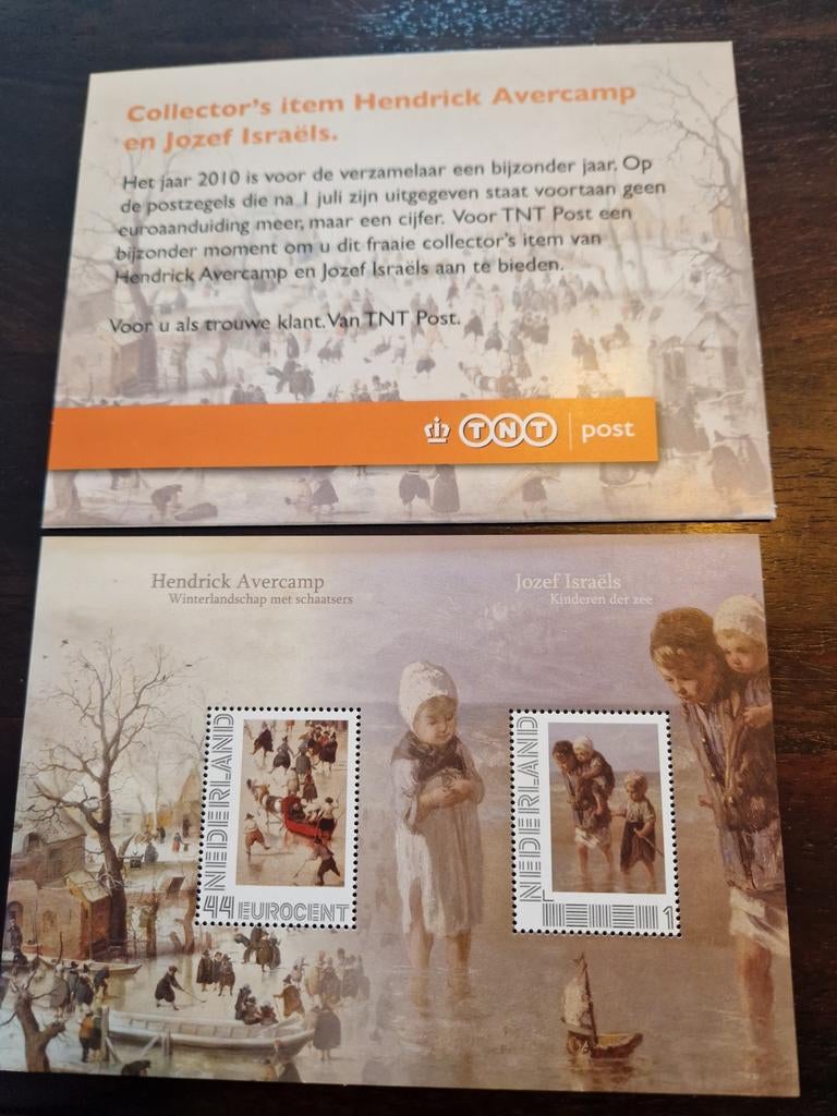 Collector's item Hendrick Avercamp en Jozef Israëls, Postzegels en Munten, Postzegels | Nederland, Ophalen of Verzenden, Na 1940