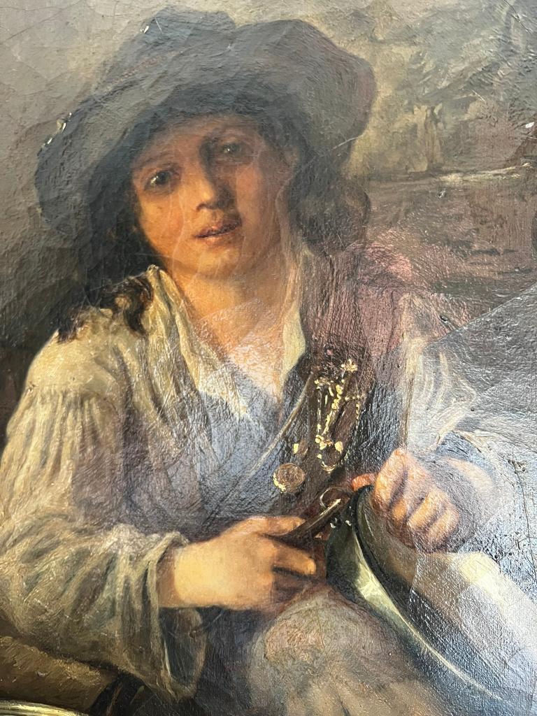 Te koop: schilderij Adolf Michael Boehm - Jeune Meniant, Ophalen of Verzenden