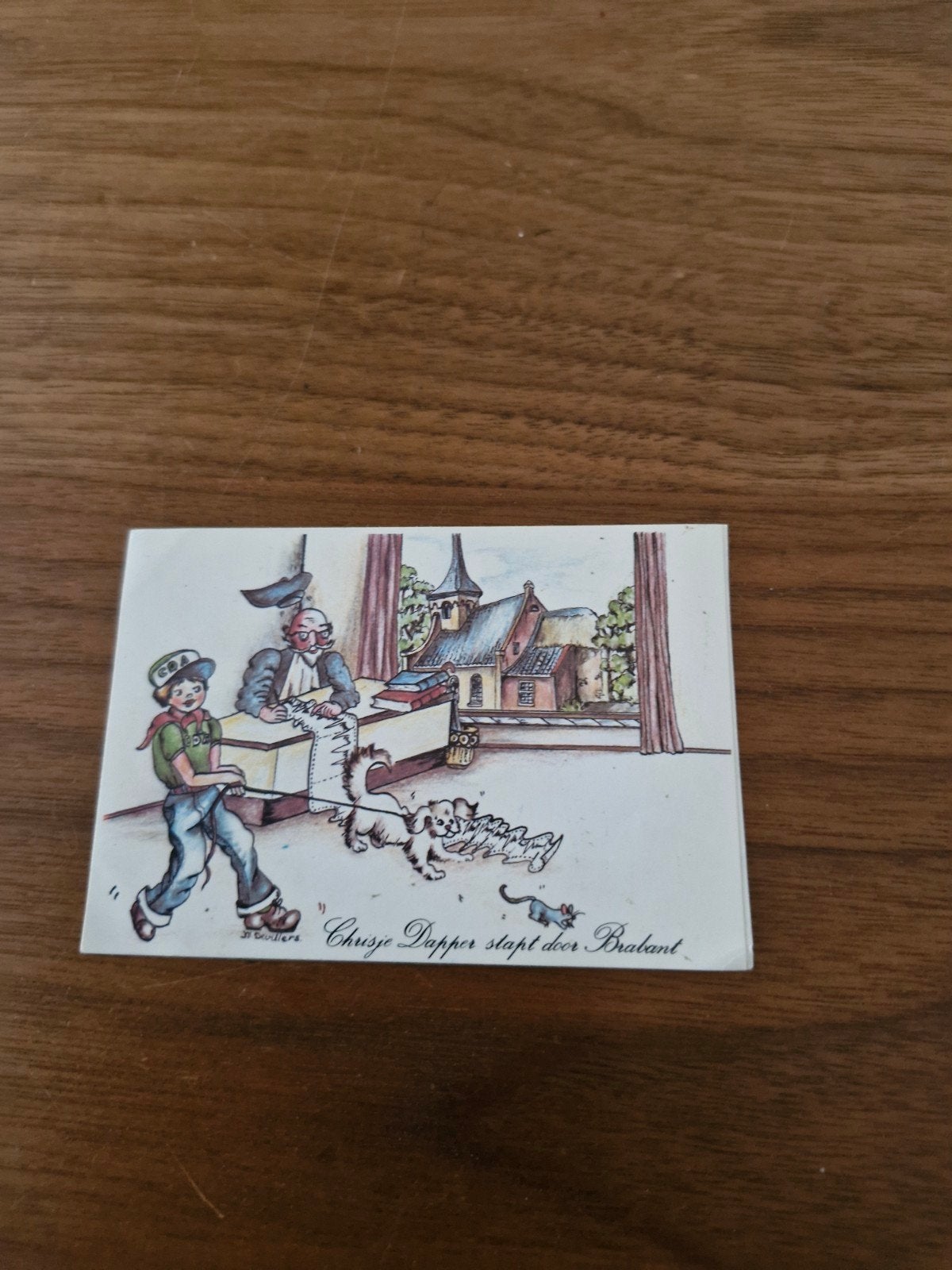 12022  Vintage sticker 'Chuusje Dapper stapt door Brabant', Ophalen of Verzenden, Zo goed als nieuw, Overige typen