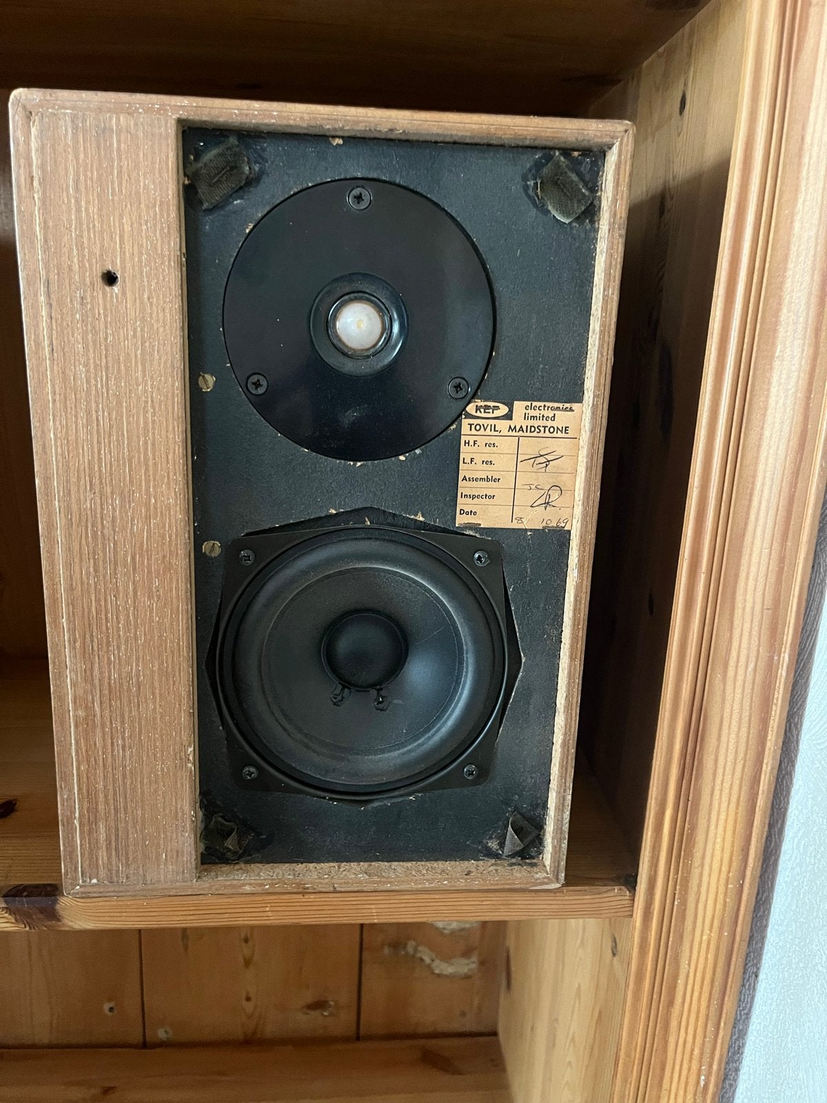 Vintage KEF Cresta luidsprekers - Model 1969, Gebruikt, Ophalen of Verzenden, KEF, Minder dan 60 watt