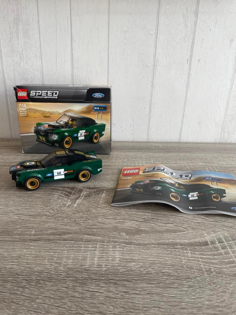 LEGO Speed Champions 75884 1968 Ford Mustang Fastback, Lego, Zo goed als nieuw, Compleet, Complete set