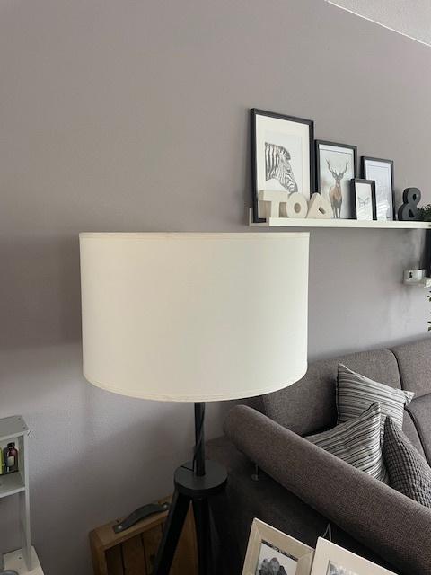 grote ronde lampenkap te koop, Huis en Inrichting, Lampen | Lampenkappen, Ophalen, Gebruikt, 25 tot 50 cm, Wit