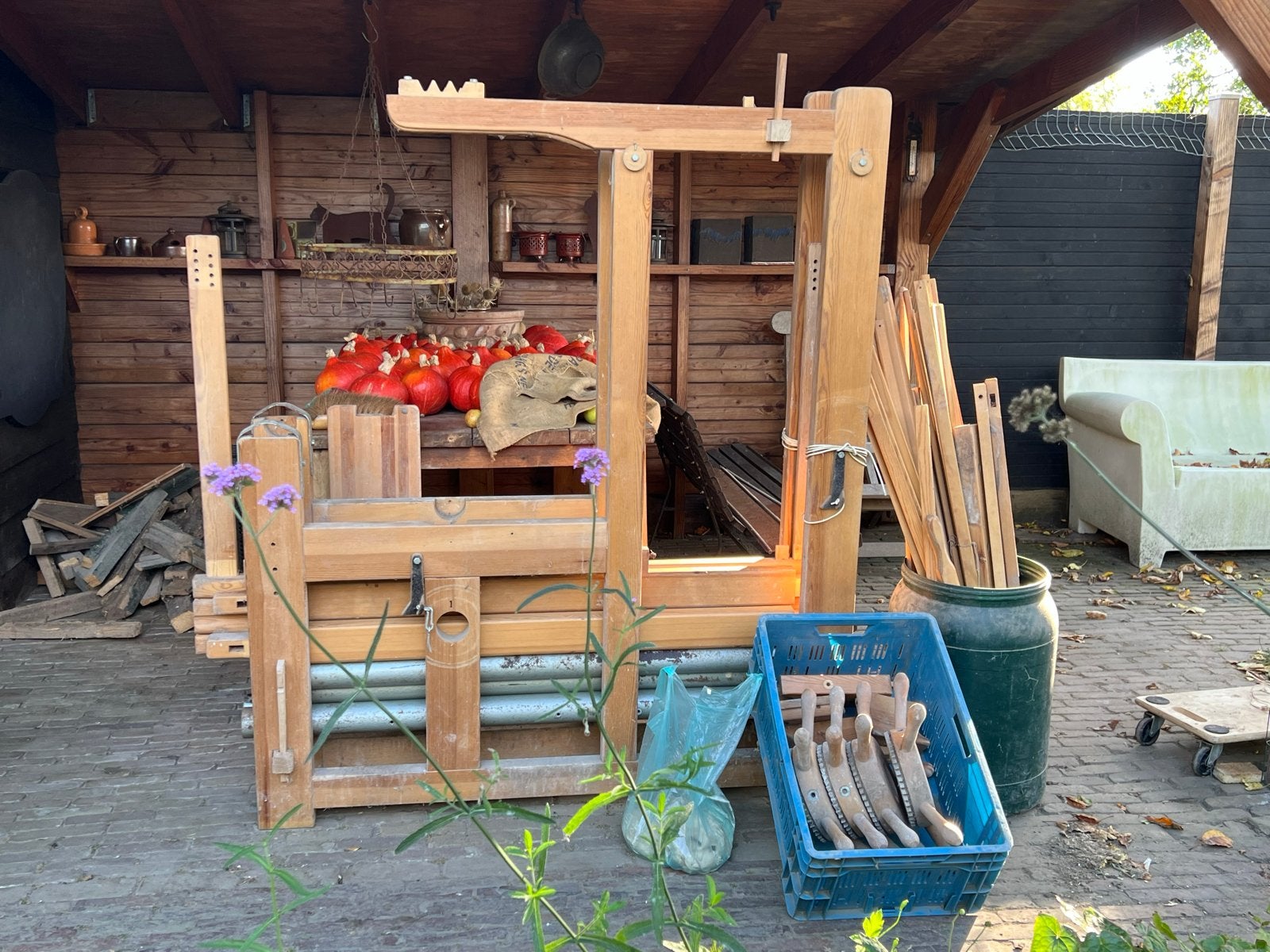 Massief houten vloerweefgetouw Glimakra, Ophalen, Gebruikt
