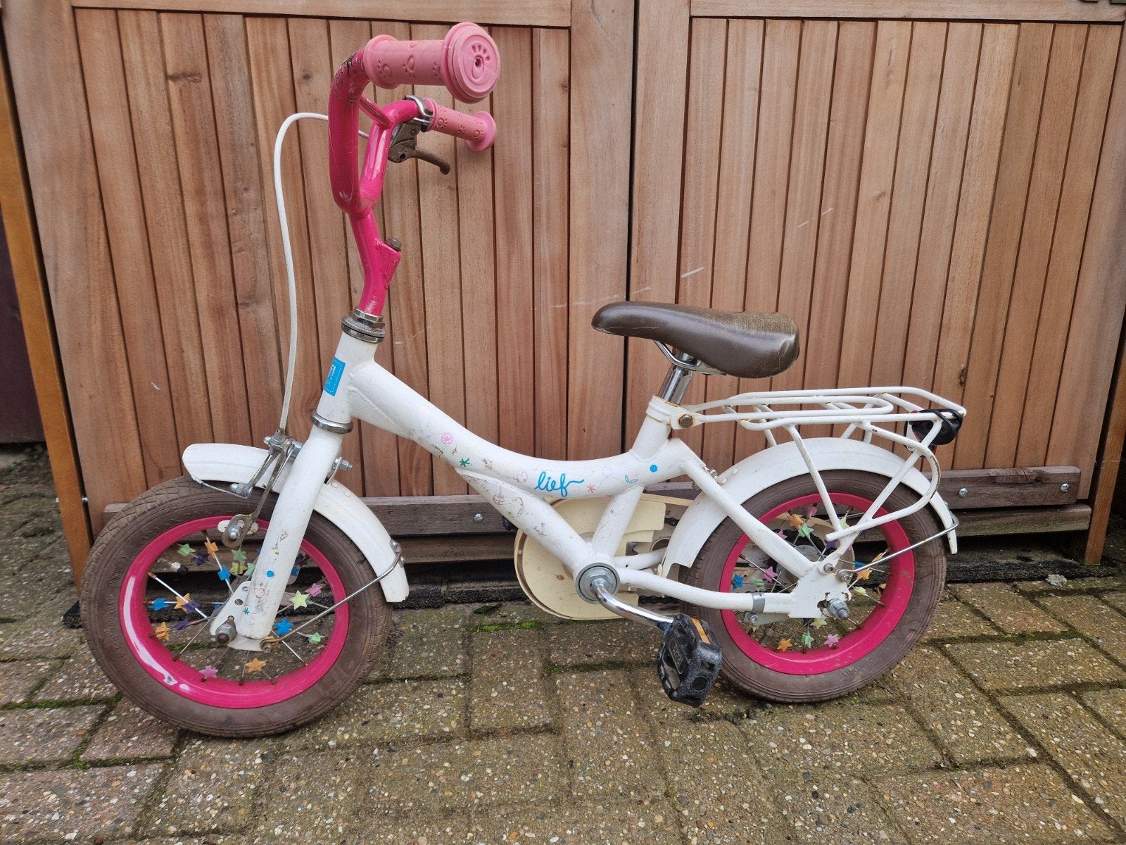 kinderfietsje, Ophalen, Terugtraprem, Gebruikt, Minder dan 16 inch